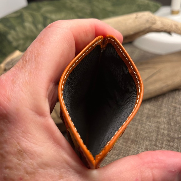 5227-AHM New Card Holder Genuine First Leather Layer Thin Soft Wallet  Small - Picture 7 of 9